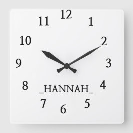 Modern minimalist fyrkantig klocka