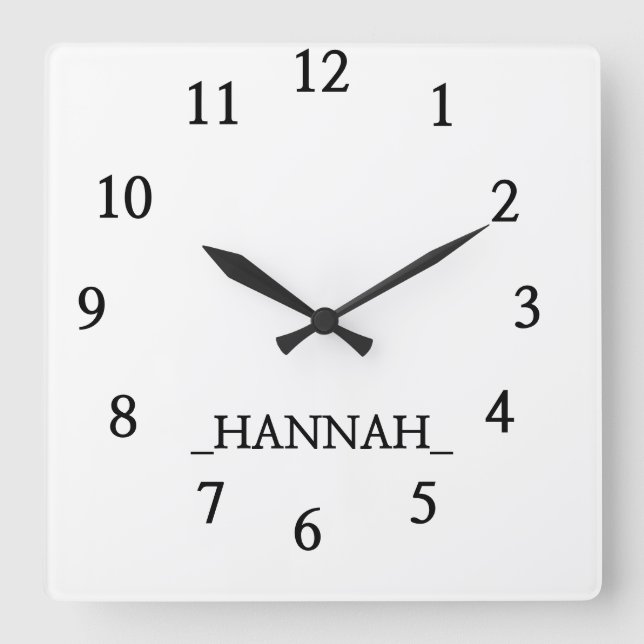 Modern minimalist fyrkantig klocka (Framsida)