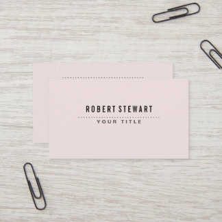 Modern minimalist generic baby pink visitkort
