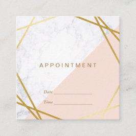 Modern Minimalist geometrisk marmortidsbeställning Fyrkantigt Visitkort