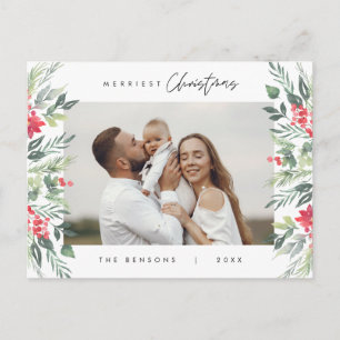 Modern Minimalist, Gladast jul Familj Vykort