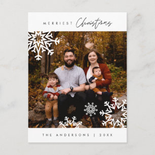 Modern Minimalist, Gladast Jul Familjefoto Vykort