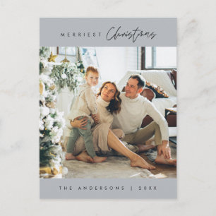 Modern Minimalist, Gladast Jul Familjefoto Vykort