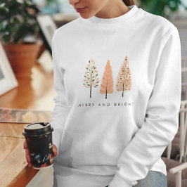 Modern minimalist glatt och ljust julgran t shirt