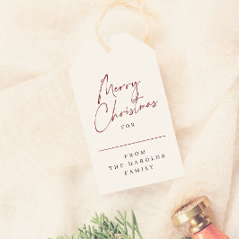 Modern Minimalist God jul Anpassningsbar Family Presentetikett