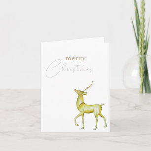 Modern minimalist God Jul Guld Renar Kort