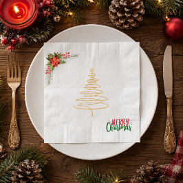 Modern minimalist God jul Pappersservett