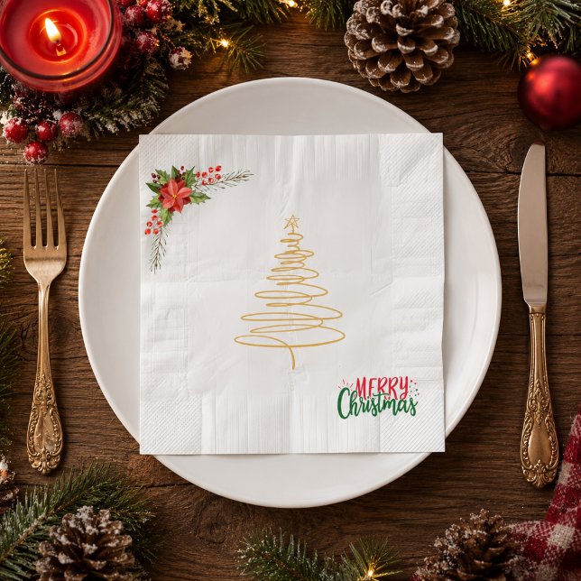 Modern minimalist God jul Pappersservett (Skapare uppladdad)