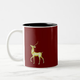 Modern minimalist God Jul Renar Två-Tonad Mugg