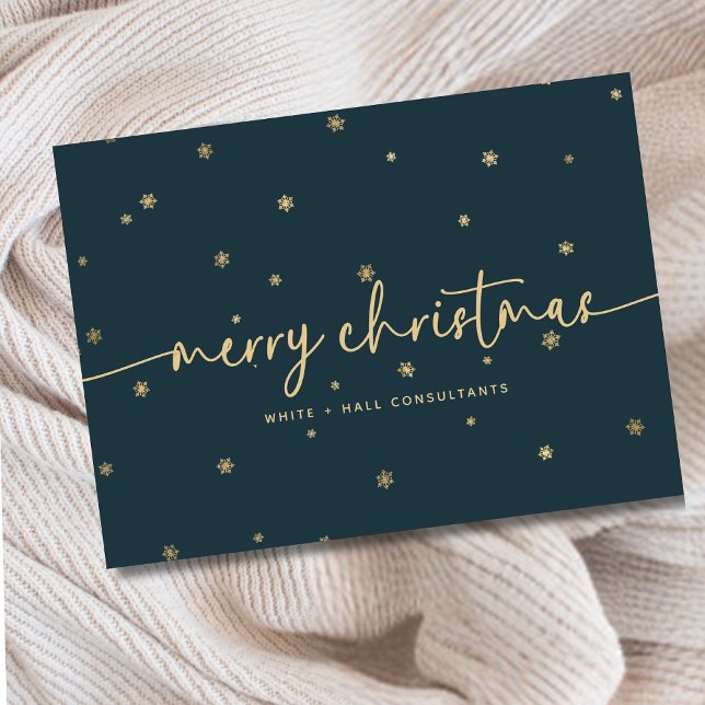 Modern Minimalist God jul Script Business Kort (Skapare uppladdad)