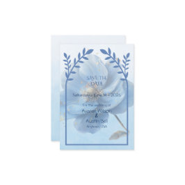 Modern Minimalist Gold and Blue Flat Spara Datumet