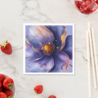 Modern Minimalist Gold and Purple Wedding  Pappersservett