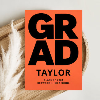 Modern Minimalist Grad Examensbevis Annonsering Vykort