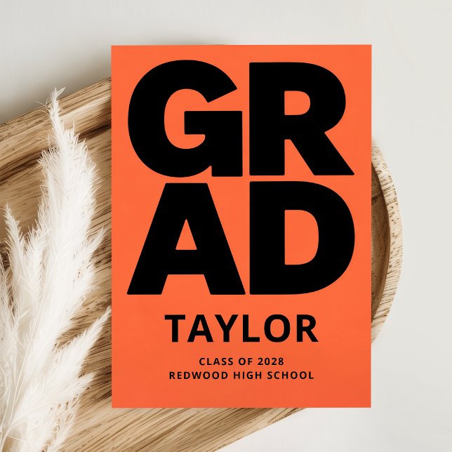Modern Minimalist Grad Examensbevis Annonsering Vykort (Skapare uppladdad)