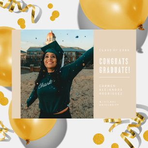 MODERN MINIMALIST GRATTIS GRADUERAD INBJUDAN