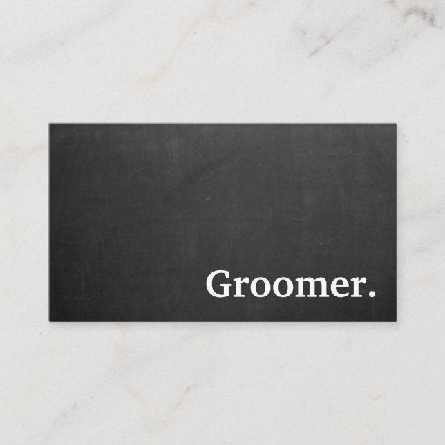 Modern minimalist groomer. lojalitetsstämpelkort visitkort (Framsida)
