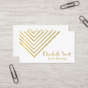 Modern Minimalist guld- geometrisk design Visitkort