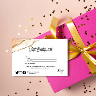 Modern minimalist Guld glitter Presentkort Visitkort