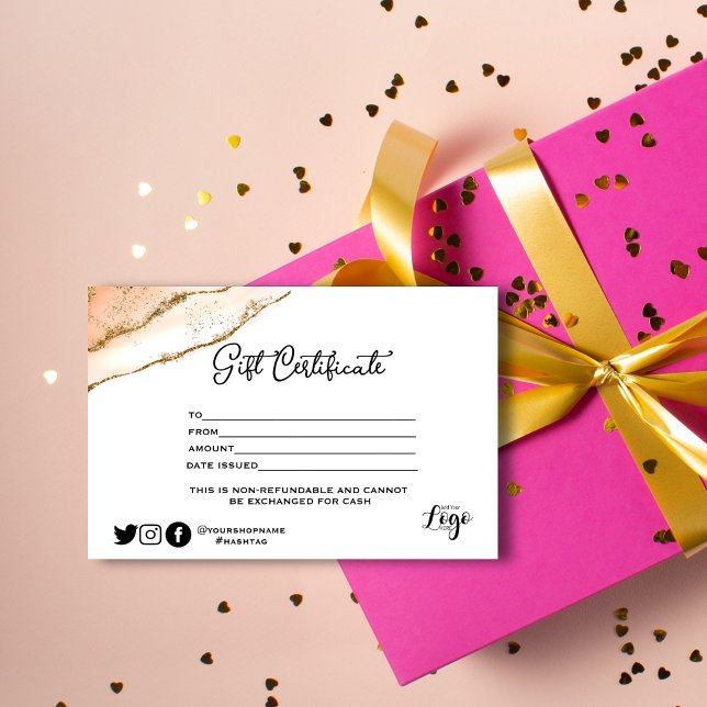 Modern minimalist Guld glitter  Presentkort Visitkort (Skapare uppladdad)