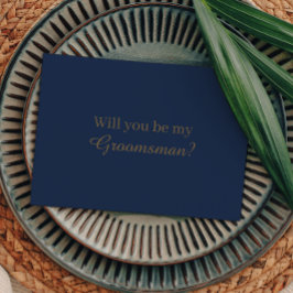 Modern minimalist | Guld Groomsman Frieri Inbjudningar