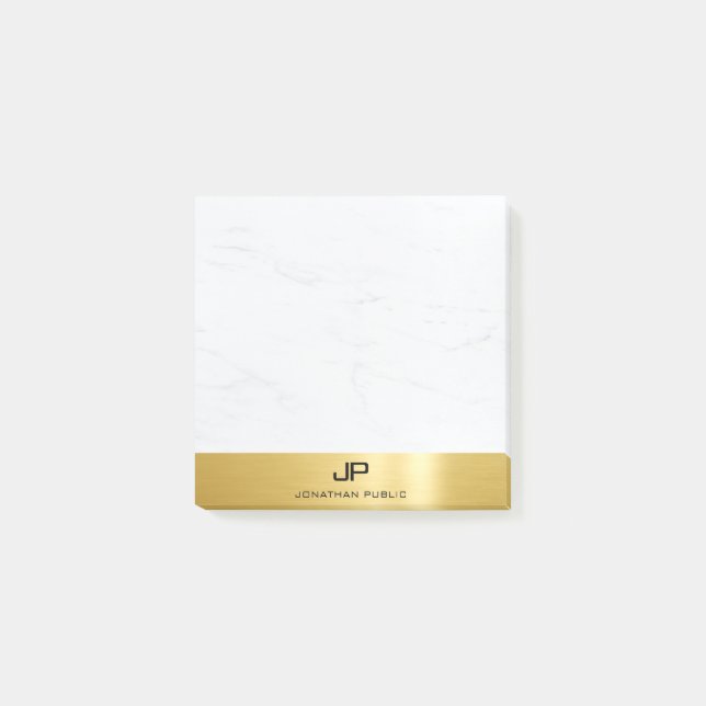 Modern Minimalist guld- marmorelegantmall Post-it Block (Framsida)