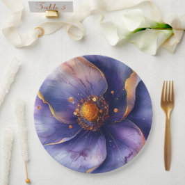 Modern minimalist guld- och lila bröllop