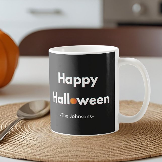 Modern minimalist Halloween – Personlig Kaffemugg (Skapare uppladdad)