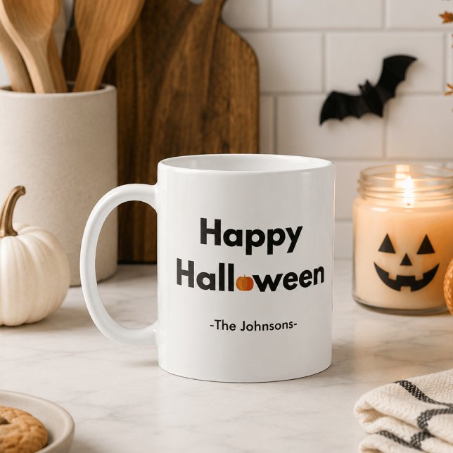 Modern minimalist Halloween – Personlig Kaffemugg (Skapare uppladdad)