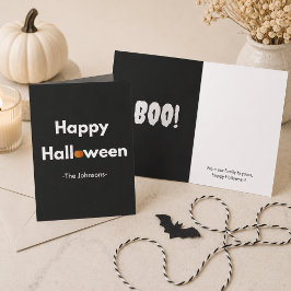 Modern minimalist Halloween – Personlig Kort