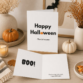 Modern minimalist Halloween – Personlig Kort