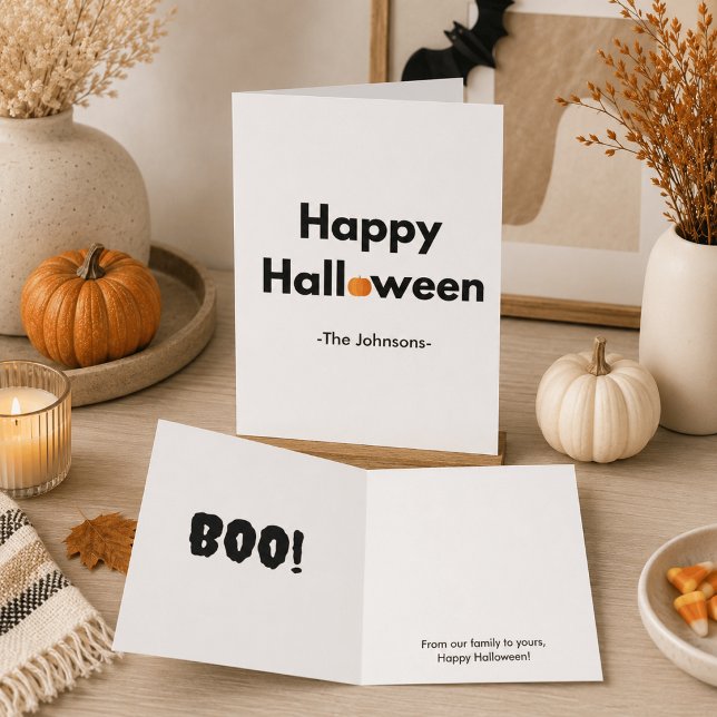 Modern minimalist Halloween – Personlig Kort (Skapare uppladdad)