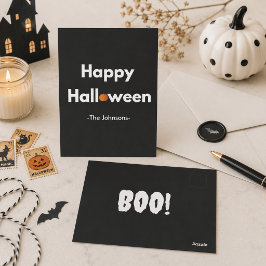 Modern minimalist Halloween – Personlig Vykort