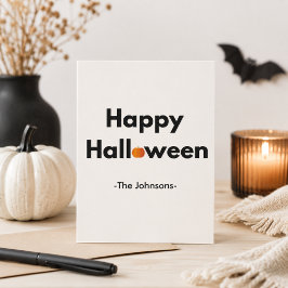 Modern minimalist Halloween – Personlig Vykort