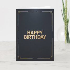 Modern Minimalist Happy Birthday Card for men Kort