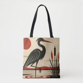 Modern Minimalist Heron by the Lake Tygkasse