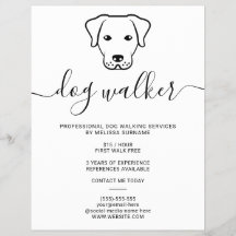 Modern minimalist hund linjedesign - Hundpromenad