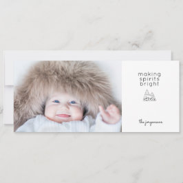 Modern minimalist hygge-helgfoto julkort