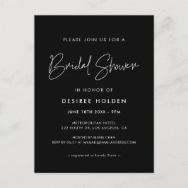 Modern minimalist inbjudningskort för möhippan