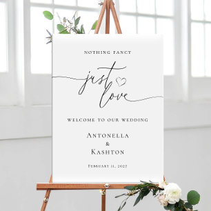 Modern minimalist Inget Tjafs Bara Kärlek välkomme Poster
