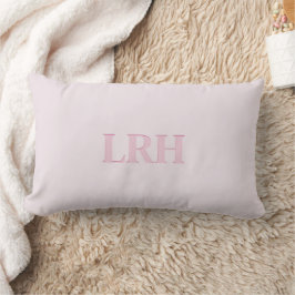 Modern minimalist initial rosa monogram lumbarkudde
