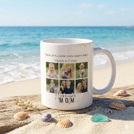 Modern minimalist "Jag älskar dig mamma" fotokoll Kaffemugg