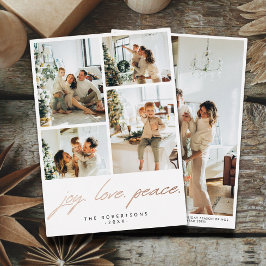 Modern Minimalist Joy Love Peace Script 5 Photo