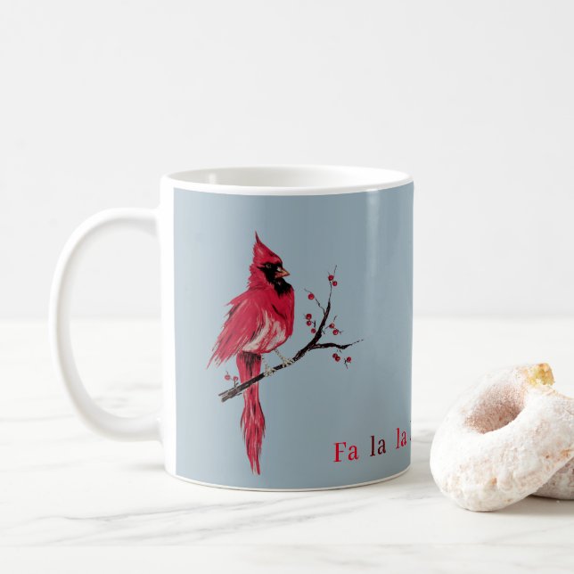Modern minimalist jul kardinal kaffemugg (Med munk)