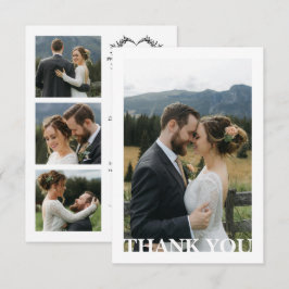 Modern minimalist kalligrafi vapensköldsmonogram f tack kort