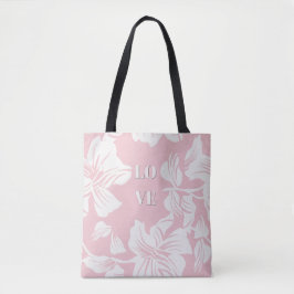 Modern minimalist kärleks botaniska jätte tote tygkasse