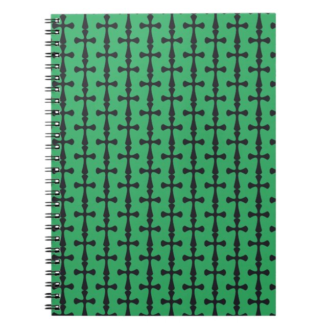 Modern minimalist kors samtida kristen konst anteckningsbok (Framsidan)