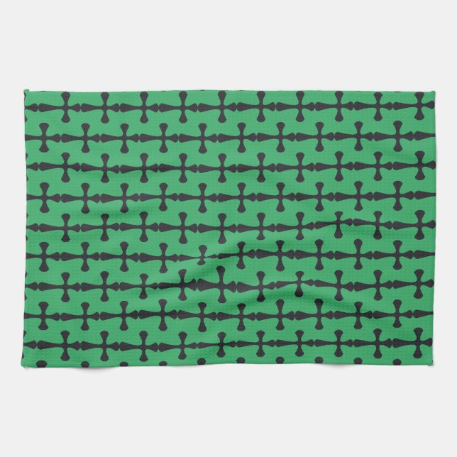Modern minimalist kors samtida kristen konst kökshandduk (Horisontell)