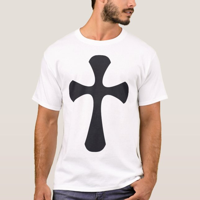 Modern minimalist kors samtida kristen konst t shirt (Framsida)