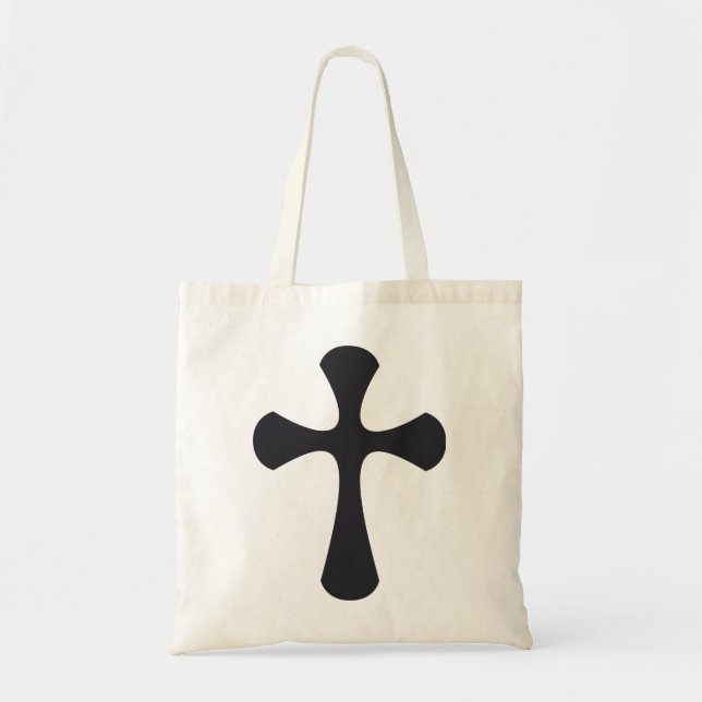 Modern minimalist kors samtida kristen konst tygkasse (Framsidan)