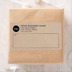 Modern minimalist Kraft Business Logotyp Shipping Fraktsedel